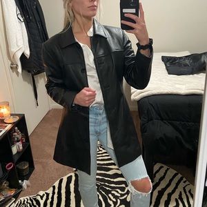 Black 90s Leather Jacket